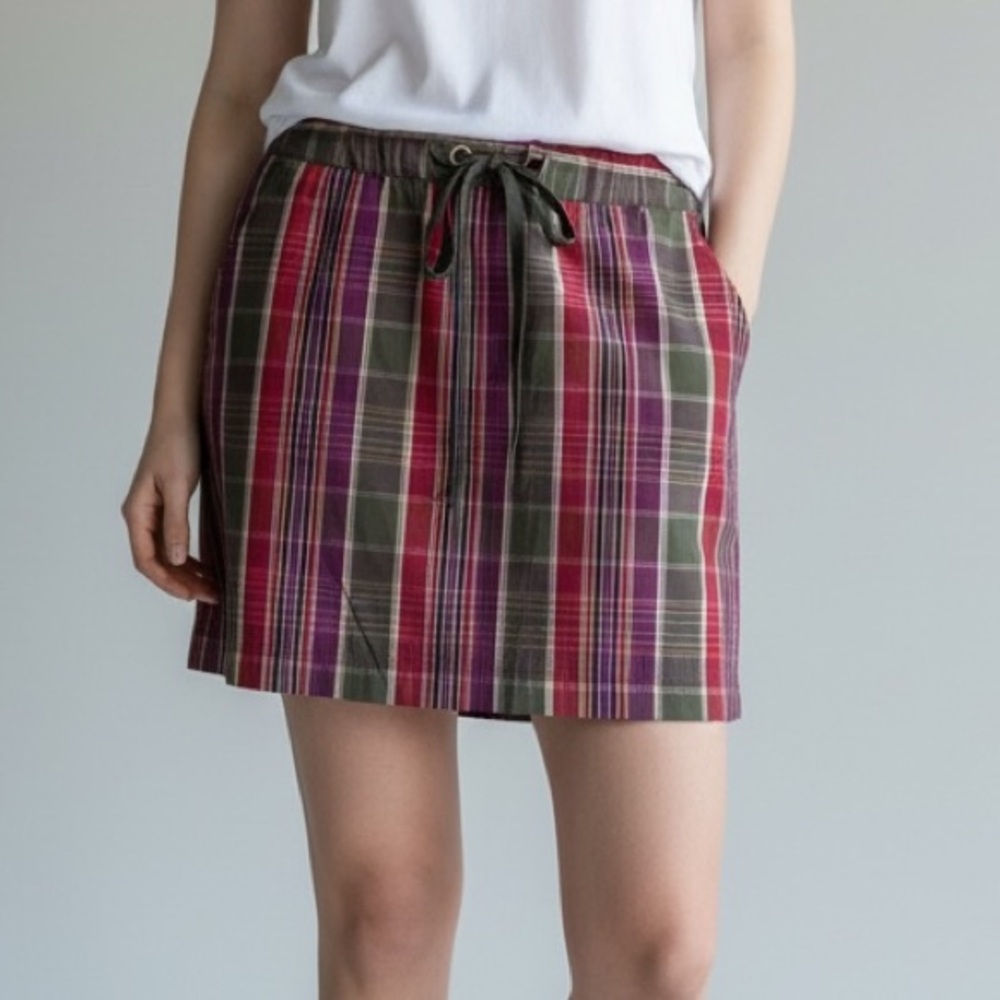 Chaps Size 16 Plaid Mini Skirt
